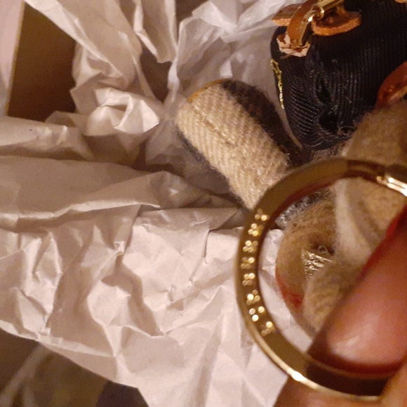 BURBERRY THOMAS BEAR Signature Check Bow tie Backpack Keychain AUTHENTIC - Picture 10 of 10